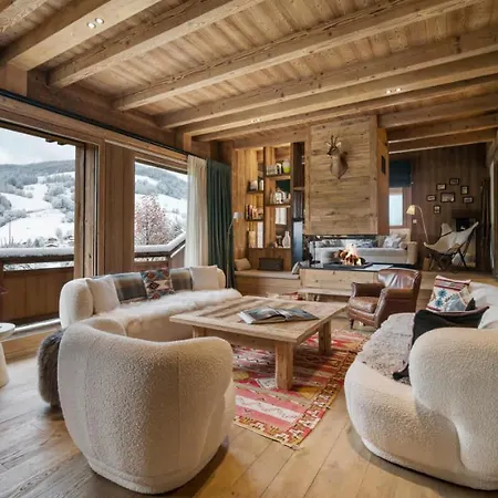 Luxury 4br 10p Fireplace Mountain Views And Garden * Megeve
