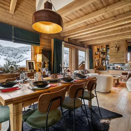 Luxury 4br 10p Fireplace Mountain Views And Garden * Megeve